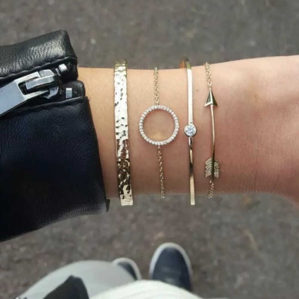 ✨Minimalist Gold Bar Bracelet set✨